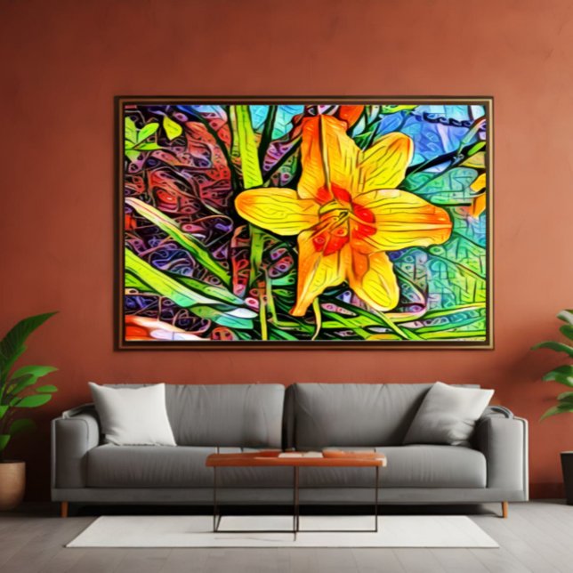 Cubist Garden: An Abstract Floral Oasis Photo Print (Creator Uploaded)