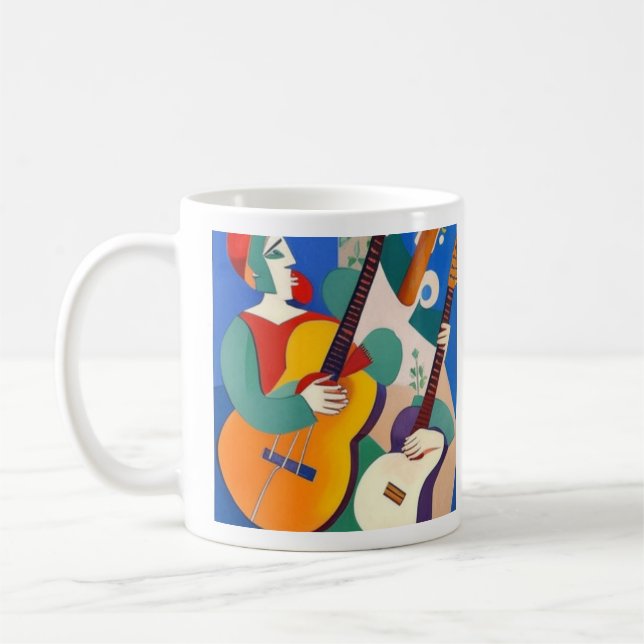 Cubist Guitars & Guitarists Mug (Left)