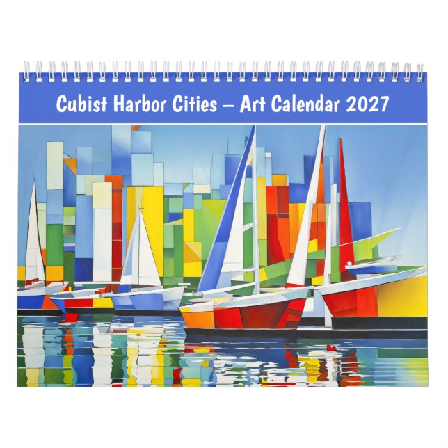 Cubist Harbour Cities – Art Calendar (Cover)