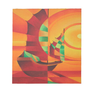 Cubist Junks On The Red Sea Notepad