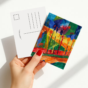 Cubist Landscape   Fritz Schaefler Postcard