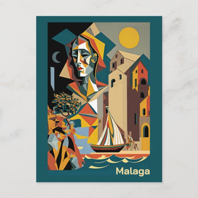 Cubist Malaga Postcard (Front)