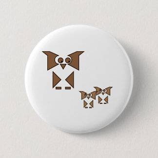 Cubist Owl 6 Cm Round Badge