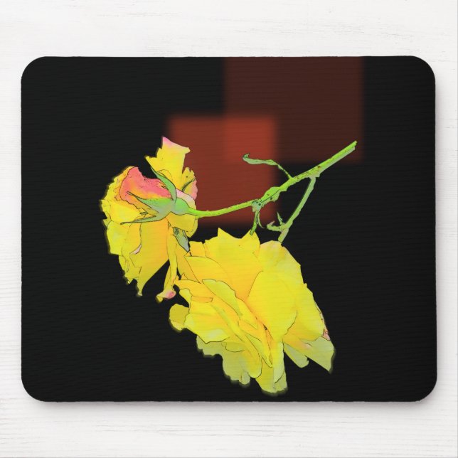Cubist Rose Mouse Mat (Front)