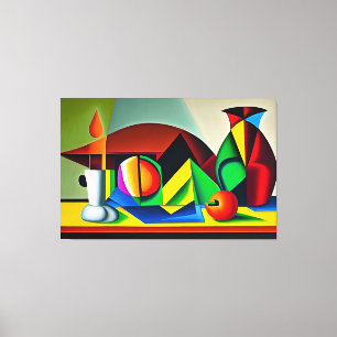 Cubist Still Life Canvas Print