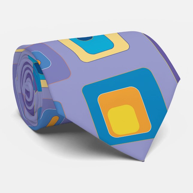 cubist tie modern art (Rolled)