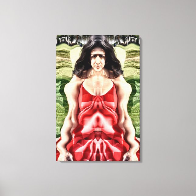 Cubist Woman Canvas Print (Front)