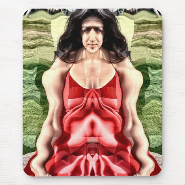 Cubist Woman Mouse Mat (Front)