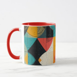 Cubistic Fish Two-Tone Coffee Mug