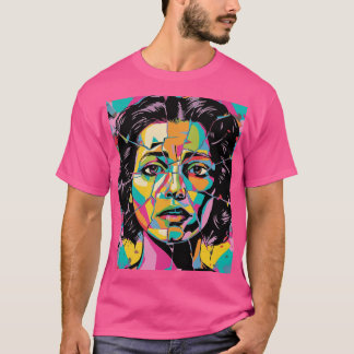 CubistZick Pop Art Woman Face T-Shirt