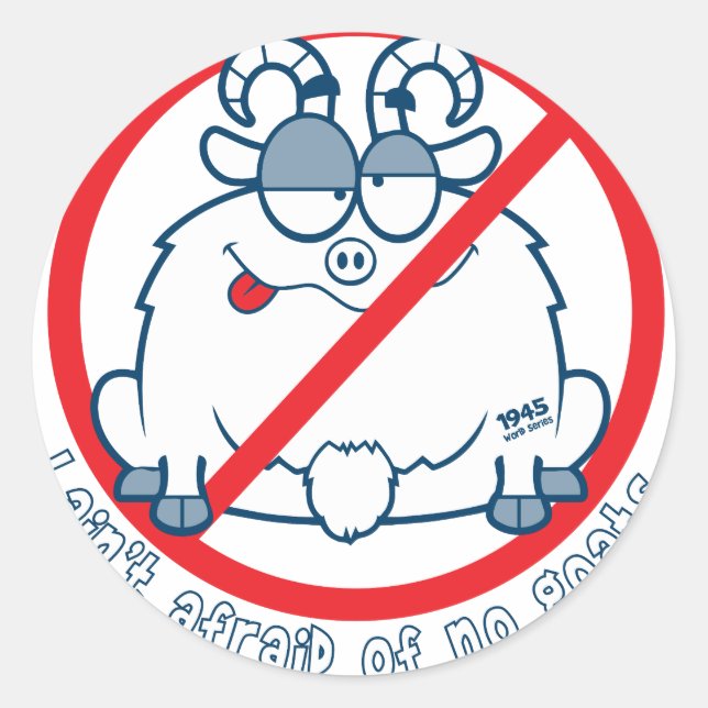 cubs chicago goat shirt classic round sticker (Front)