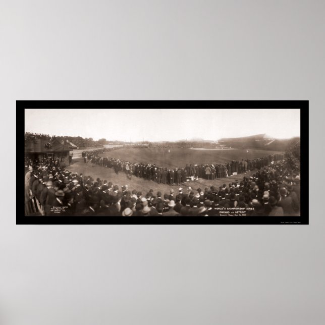 Cubs Vs Tigers Baseball Photo 1907 Poster (Front)