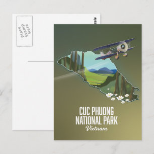 Cuc Phuong National Park Vietnam map Postcard