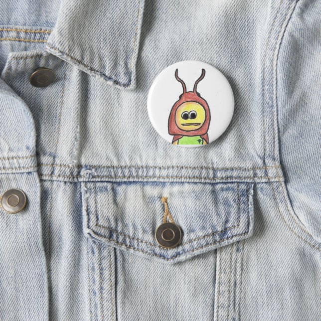 cucaracha roxi 6 cm round badge (In Situ)