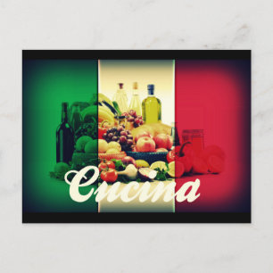Cucina Italian Flag Postcard