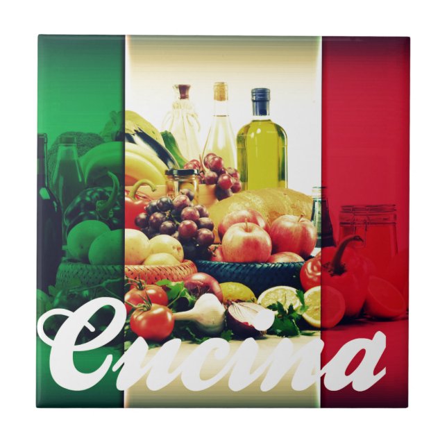 Cucina Italian Flag Tile (Front)