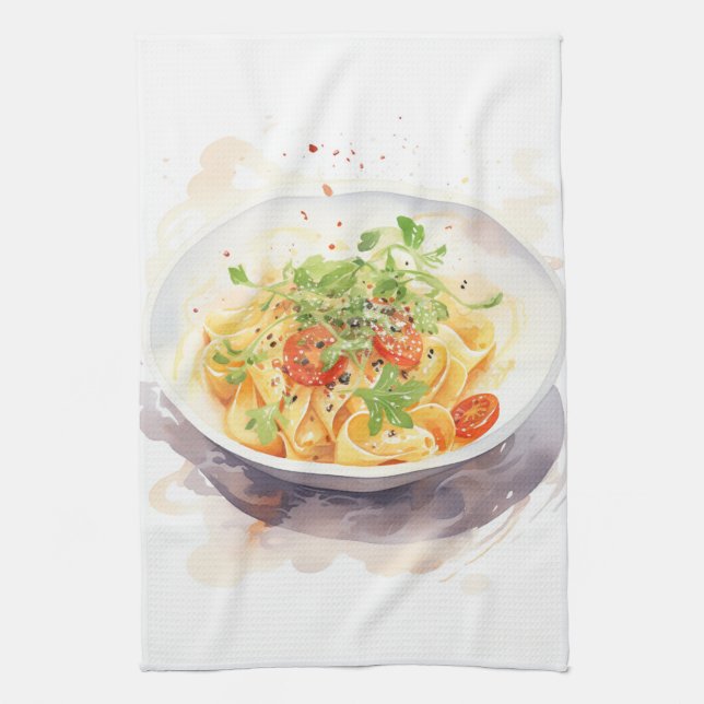 Cucina Italiana: Artistic Italian Tea Towel (Vertical)