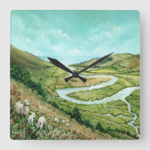Cuckmere Haven after the Storm Square Wall Clock
