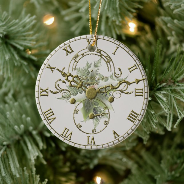 Cuckoo Clock Face Ceramic Tree Decoration (Tree)