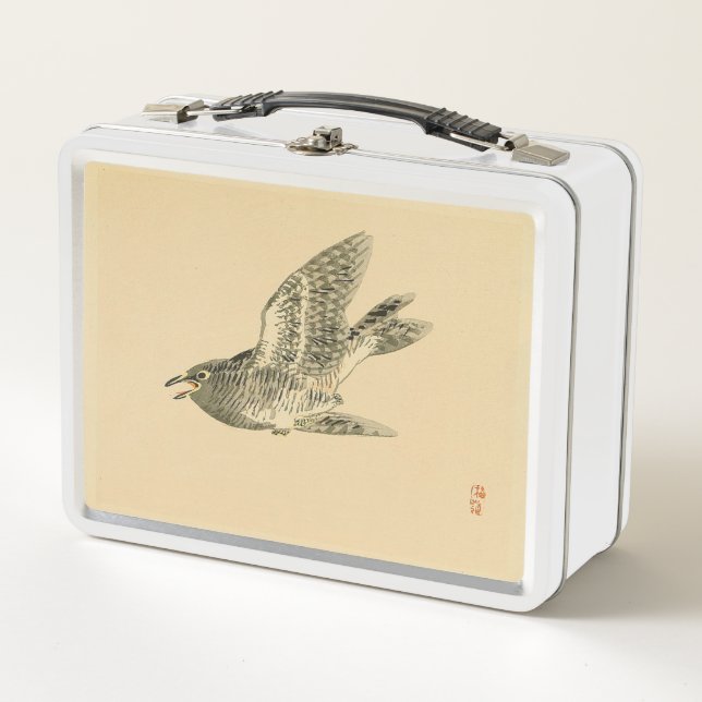 Cuckoo (Japanese Art) (by Kono Bairei) Metal Lunch Box (Front)