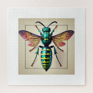 Cuckoo Wasp 050824IREF226 - Watercolor Jigsaw Puzzle