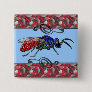 Cuckoo Wasp 15 Cm Square Badge