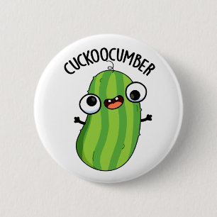 Cuckoocumber Funny Veggie Cucumber Pun  6 Cm Round Badge