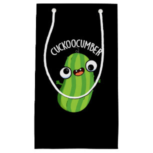 Cuckoocumber Funny Veggie Cucumber Pun Dark BG Small Gift Bag