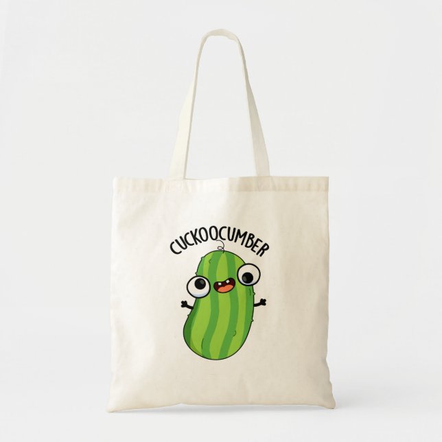 Cuckoocumber Funny Veggie Cucumber Pun Tote Bag (Front)