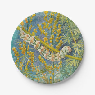 Cucullia Absinthii Wormwood Caterpillar  Paper Plate