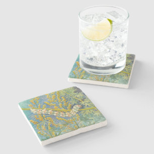 Cucullia Absinthii Wormwood Caterpillar Stone Coaster