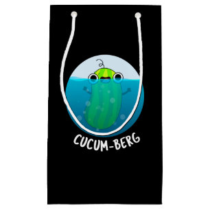Cucum-berg Funny Cucumber Pun Dark BG Small Gift Bag