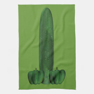 Cucumber And Peppers Tea Towel