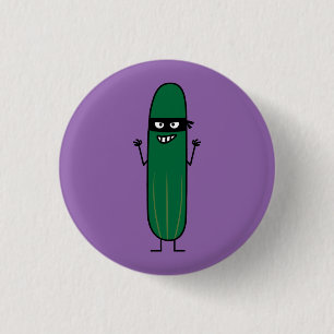 Cucumber Bandito Ninja Masked Sneaky Bandit 3 Cm Round Badge
