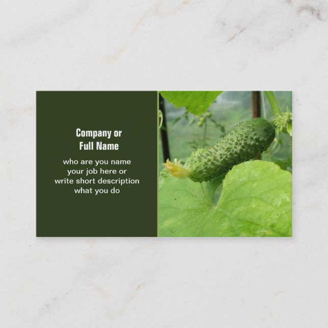 cucumber business cards (Front)