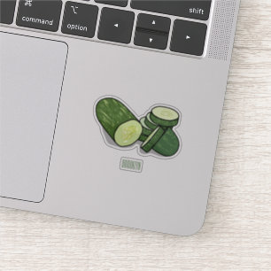 Cucumber cartoon illustration