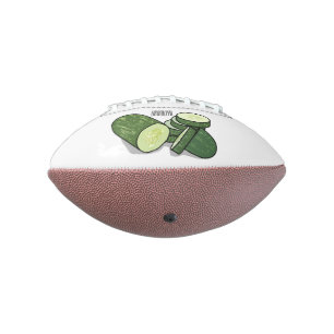 Cucumber cartoon illustration  american football