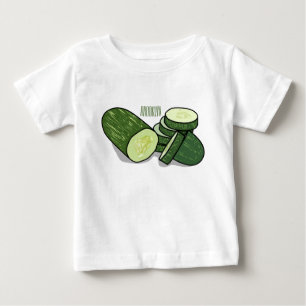 Cucumber cartoon illustration  baby T-Shirt