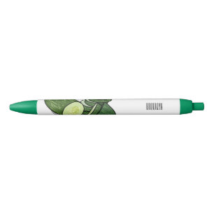 Cucumber cartoon illustration  black ink pen