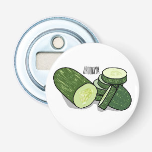 Cucumber cartoon illustration bottle opener
