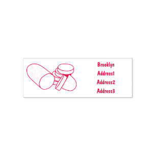 Cucumber cartoon illustration  self-inking stamp