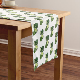 Cucumber cartoon illustration short table runner
