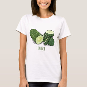 Cucumber cartoon illustration  T-Shirt