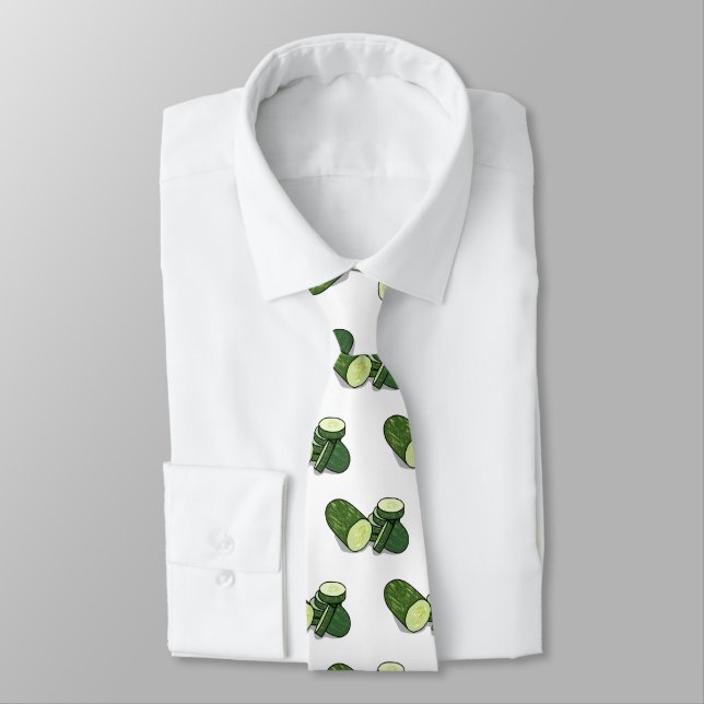 Cucumber cartoon illustration  tie (Tied)