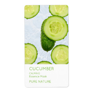 Cucumber Facial Mask Label