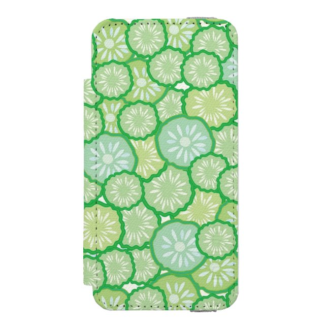 Cucumber funny pattern incipio iPhone wallet case (Folio Front)