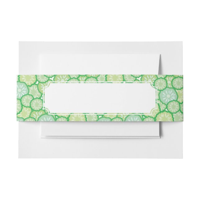 Cucumber funny pattern invitation belly band (Front Example)