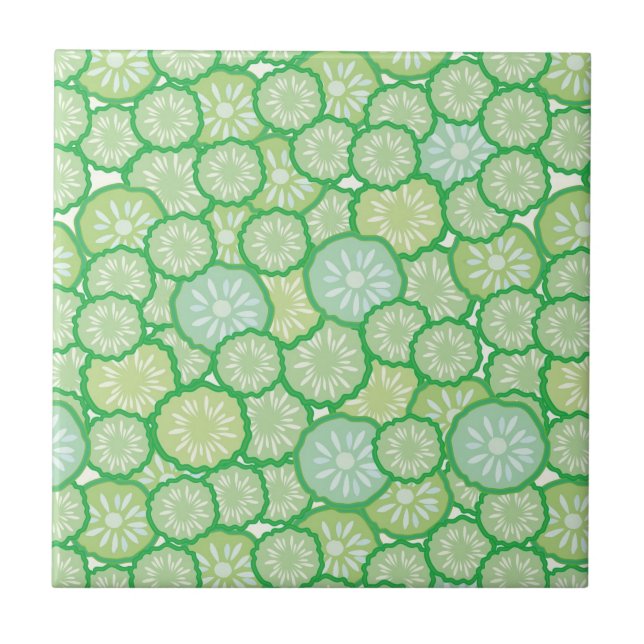 Cucumber funny pattern tile (Front)