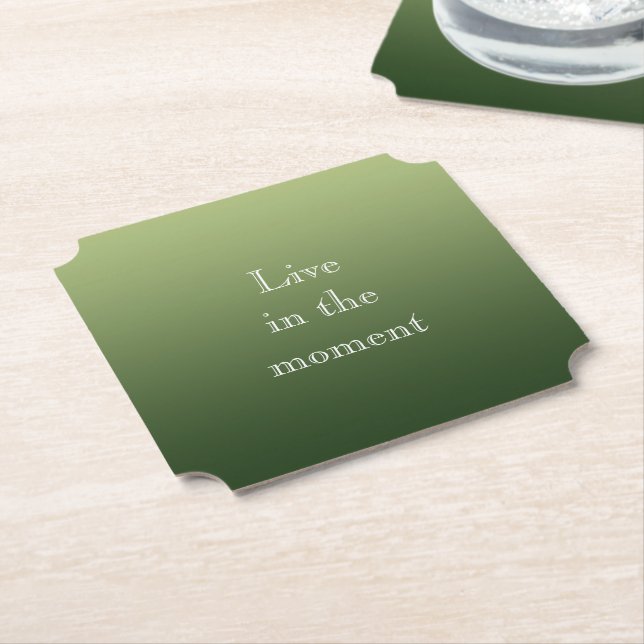 Cucumber Green Paper Coaster (Angled)