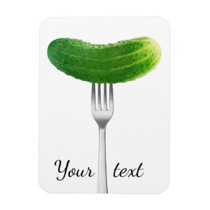Cucumber on a fork magnet